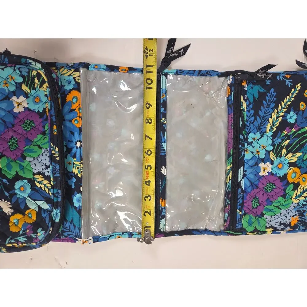 Vera Bradley Hanging Travel Organizer Quilted Cotton Midnight Blues Pattern